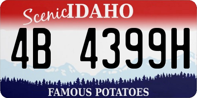 ID license plate 4B4399H