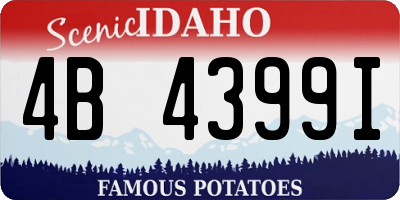 ID license plate 4B4399I