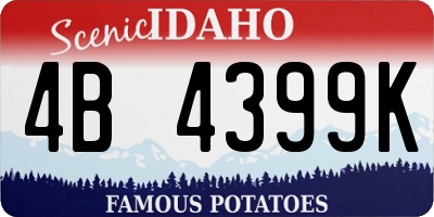 ID license plate 4B4399K