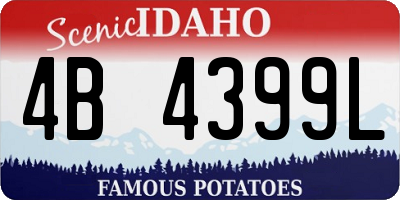 ID license plate 4B4399L
