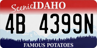 ID license plate 4B4399N