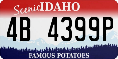 ID license plate 4B4399P