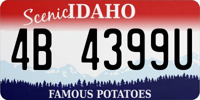 ID license plate 4B4399U