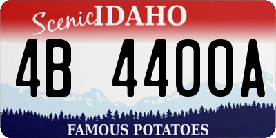 ID license plate 4B4400A