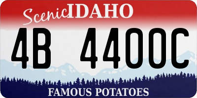 ID license plate 4B4400C