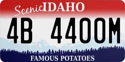 ID license plate 4B4400M