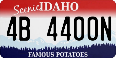 ID license plate 4B4400N