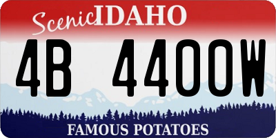 ID license plate 4B4400W