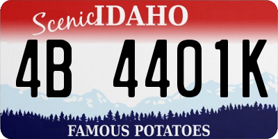 ID license plate 4B4401K