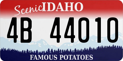 ID license plate 4B4401O