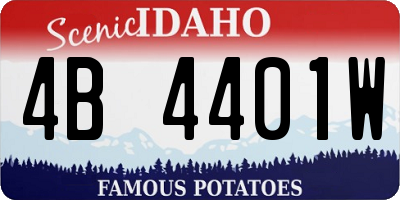 ID license plate 4B4401W