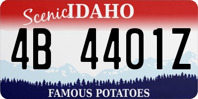 ID license plate 4B4401Z