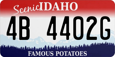 ID license plate 4B4402G