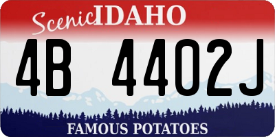 ID license plate 4B4402J