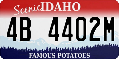 ID license plate 4B4402M