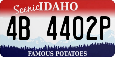 ID license plate 4B4402P