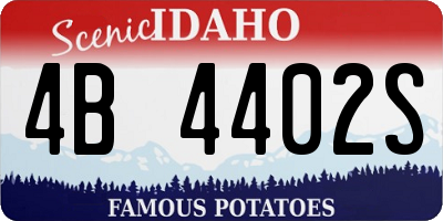 ID license plate 4B4402S