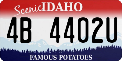 ID license plate 4B4402U