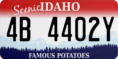 ID license plate 4B4402Y