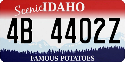 ID license plate 4B4402Z