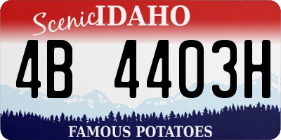 ID license plate 4B4403H