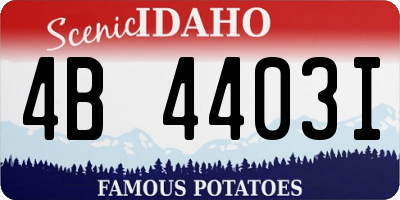 ID license plate 4B4403I