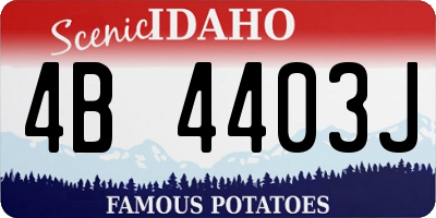 ID license plate 4B4403J