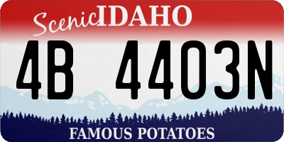 ID license plate 4B4403N