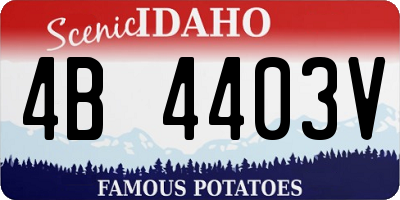 ID license plate 4B4403V