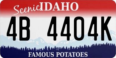 ID license plate 4B4404K