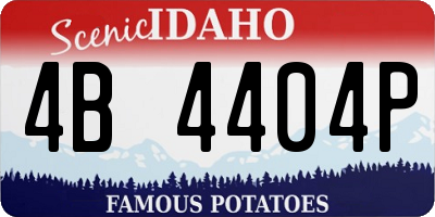 ID license plate 4B4404P