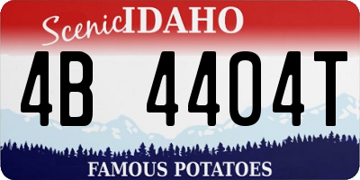 ID license plate 4B4404T