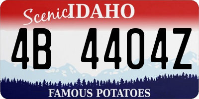 ID license plate 4B4404Z