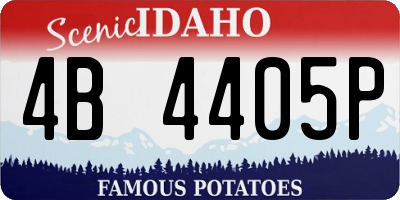 ID license plate 4B4405P