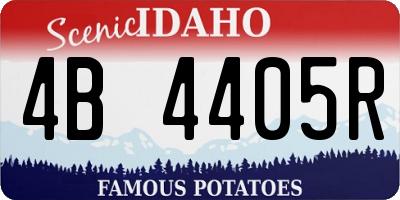 ID license plate 4B4405R