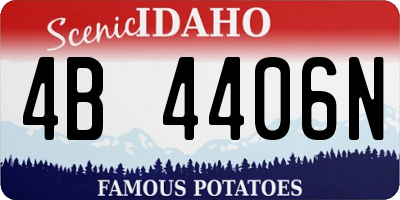 ID license plate 4B4406N