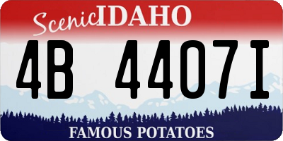 ID license plate 4B4407I