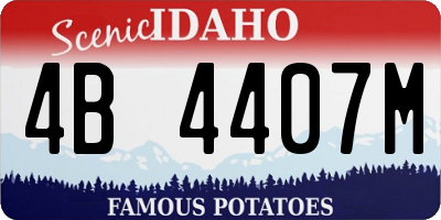ID license plate 4B4407M