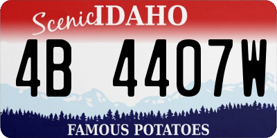 ID license plate 4B4407W