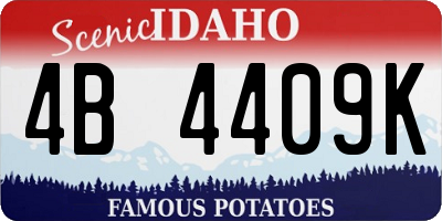 ID license plate 4B4409K