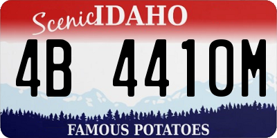 ID license plate 4B4410M