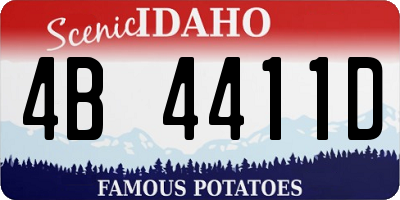 ID license plate 4B4411D