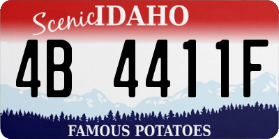ID license plate 4B4411F