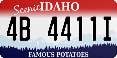 ID license plate 4B4411I
