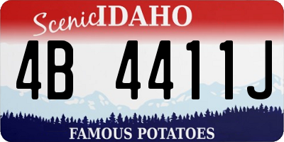 ID license plate 4B4411J