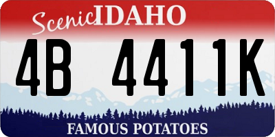 ID license plate 4B4411K