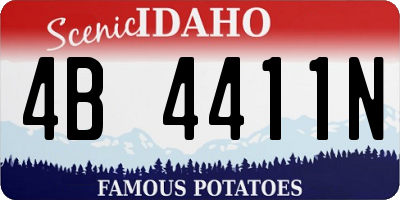 ID license plate 4B4411N