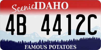 ID license plate 4B4412C