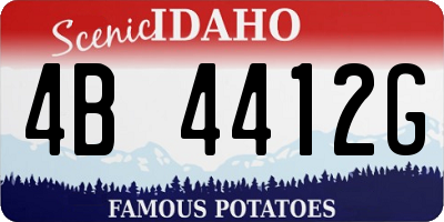 ID license plate 4B4412G