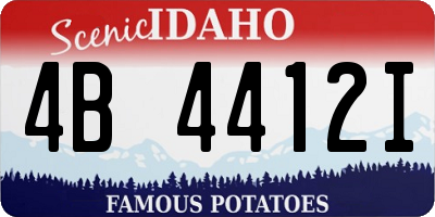 ID license plate 4B4412I